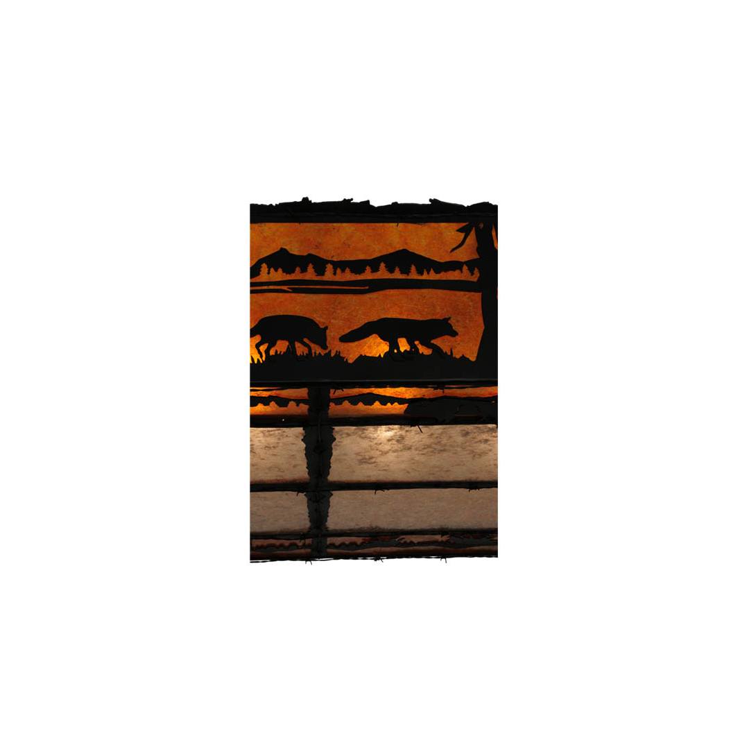 Wildlife at Dusk 12 Light 81" Wide Flush Mount Ceiling Fixture