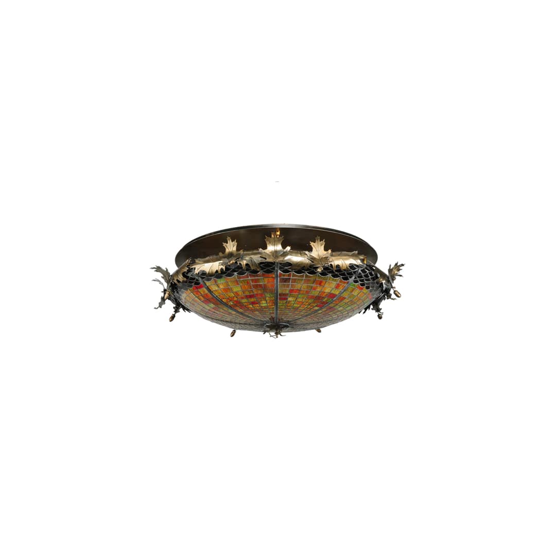 Greenbriar Oak 6 Light 44" Wide Semi-Flush Bowl Ceiling Fixture