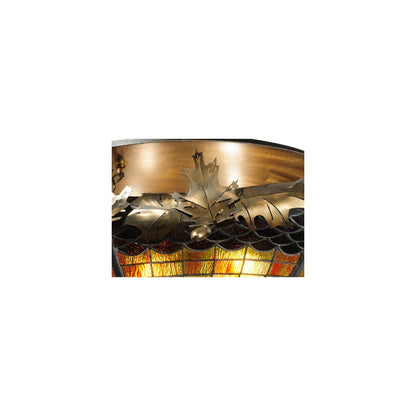 Greenbriar Oak 6 Light 44" Wide Semi-Flush Bowl Ceiling Fixture