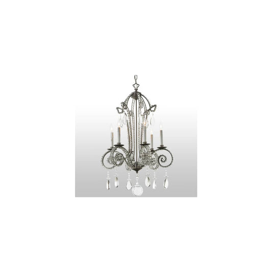 Lucerne 6 Light 25" Wide Crystal Candle Style Chandelier