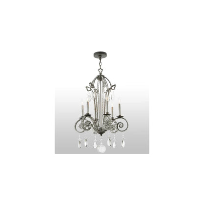 Lucerne 6 Light 25" Wide Crystal Candle Style Chandelier