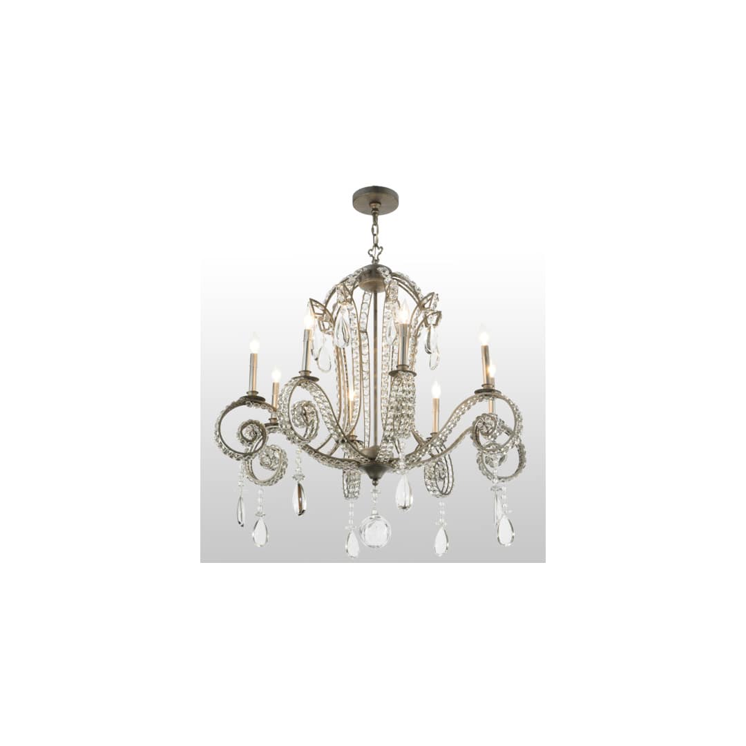 Lucerne 8 Light 40" Wide Crystal Candle Style Chandelier