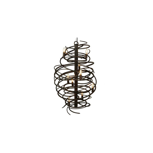 Cyclone 9 Light 21" Wide Taper Candle Style Chandelier