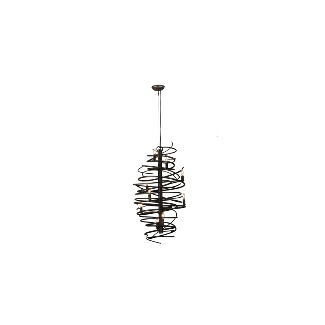Cyclone 9 Light 21" Wide Taper Candle Style Chandelier