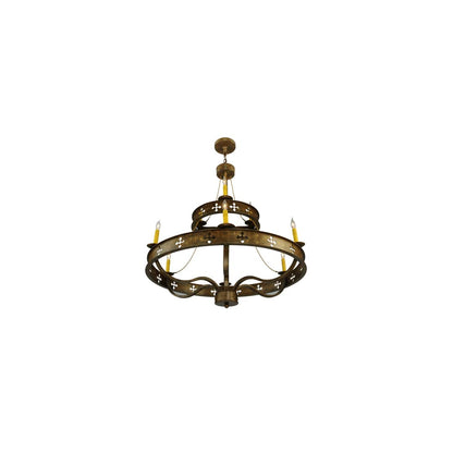 Byzantine 9 Light 38" Wide Taper Candle Style Chandelier