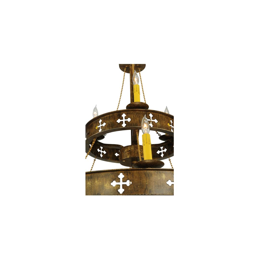 Byzantine 9 Light 38" Wide Taper Candle Style Chandelier