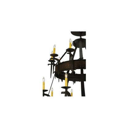 Costello 20 Light 48" Wide Taper Candle Style Chandelier - Burnished Copper / Wrought Iron Finish