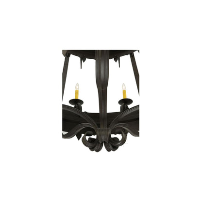 Costello 20 Light 48" Wide Taper Candle Style Chandelier - Burnished Copper / Wrought Iron Finish