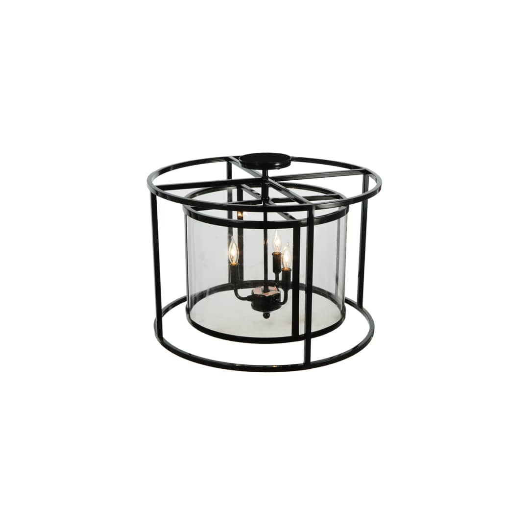 Kitzi Cilindro 3 Light 22" Wide Semi-Flush Drum Ceiling Fixture