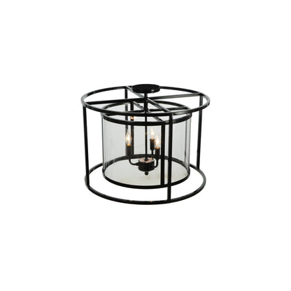 Kitzi Cilindro 3 Light 22" Wide Semi-Flush Drum Ceiling Fixture