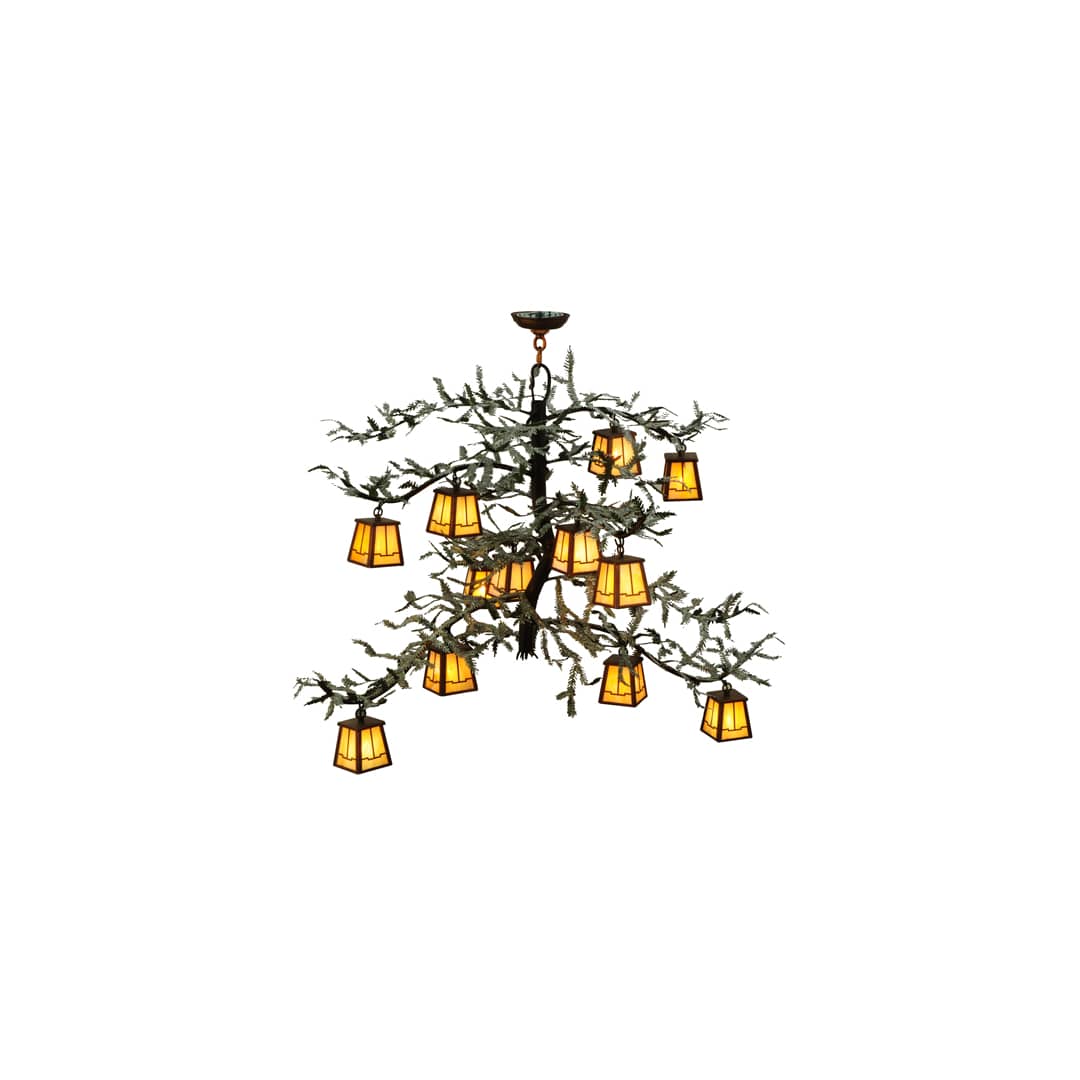 Pine Branch Valley View 12 Light 52" Wide Chandelier
