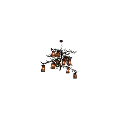 Pine Branch Valley View 12 Light 54" Wide Chandelier