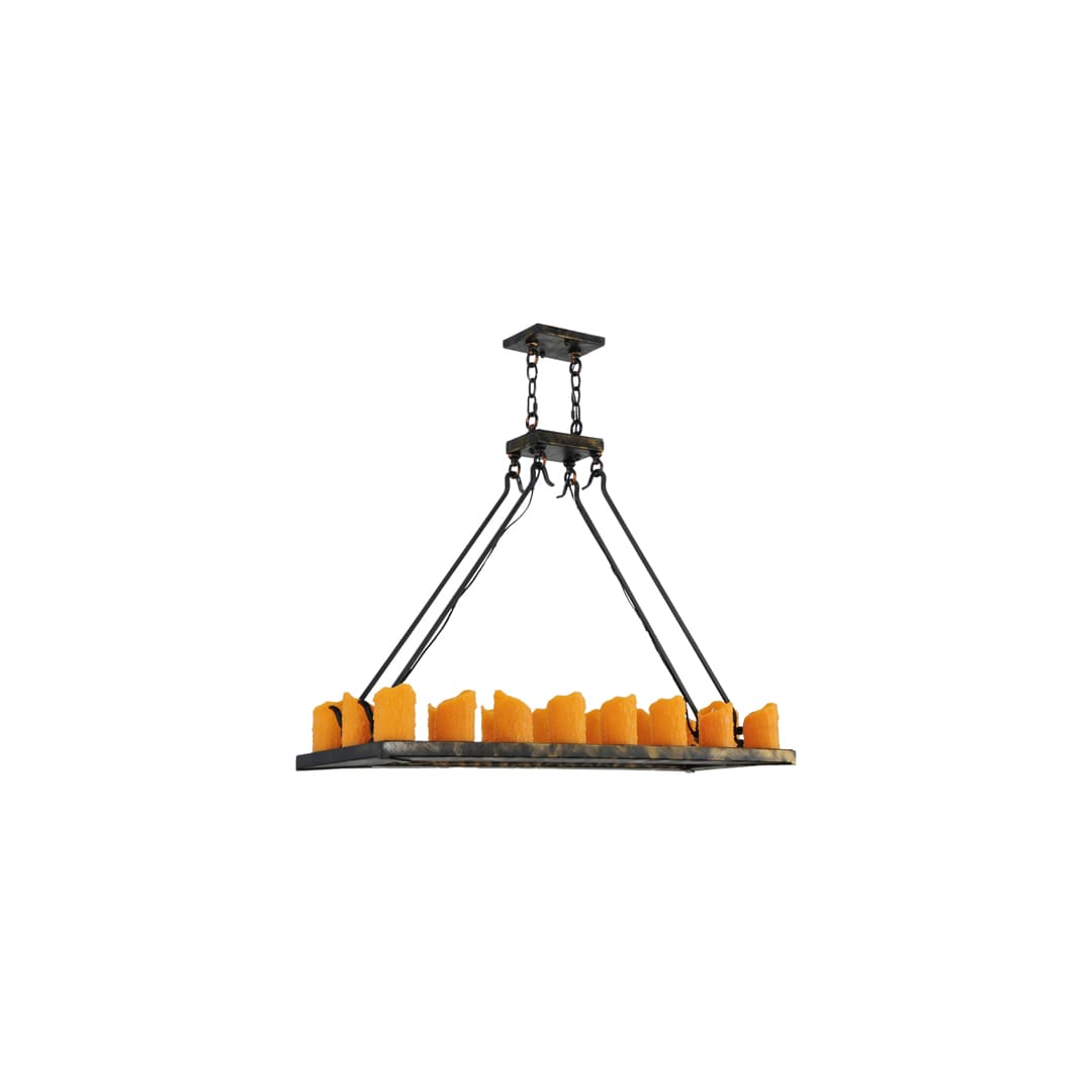 Loxley 18 Light 14" Wide Pillar Candle Linear Chandelier