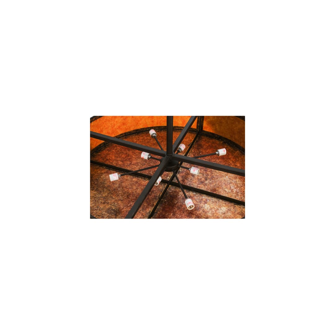 Smythe Craftsman 8 Light 44" Wide Semi-Flush Drum Ceiling Fixture