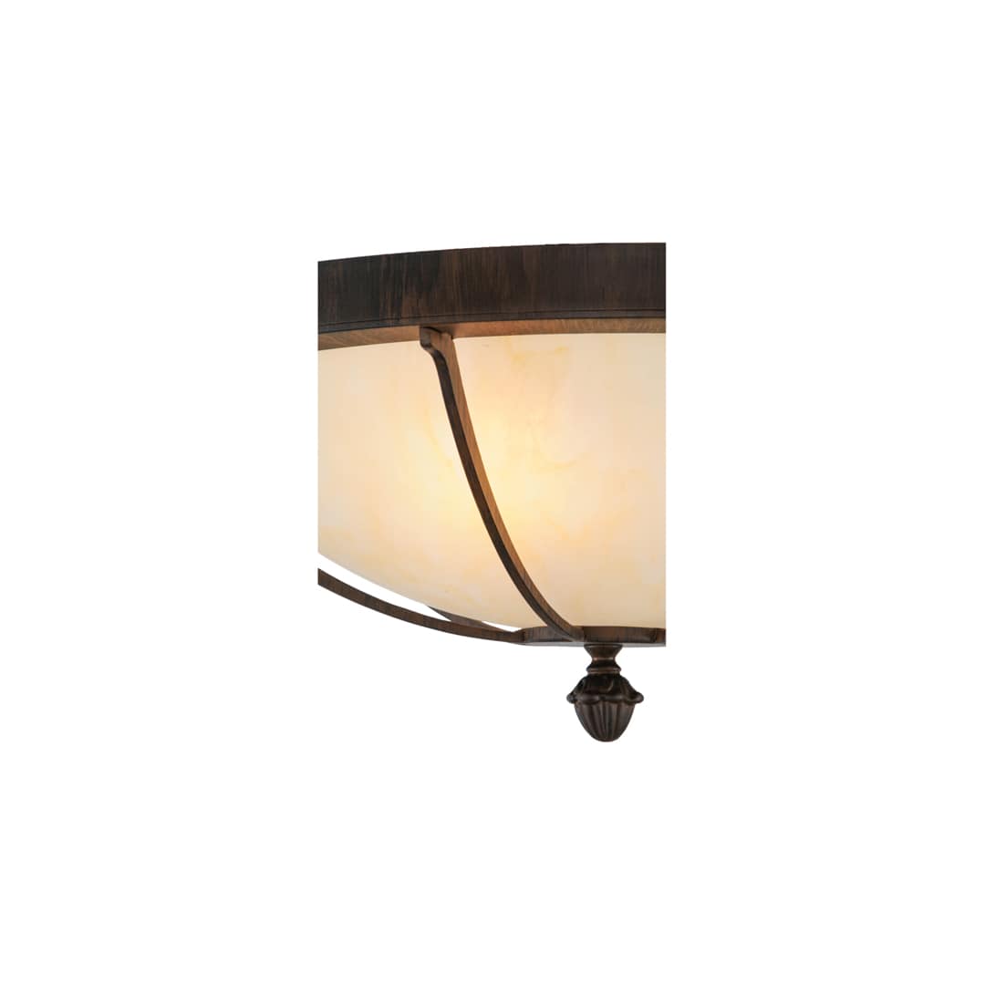 Dominga 2 Light 20" Wide Flush Mount Bowl Ceiling Fixture - Rust Finish