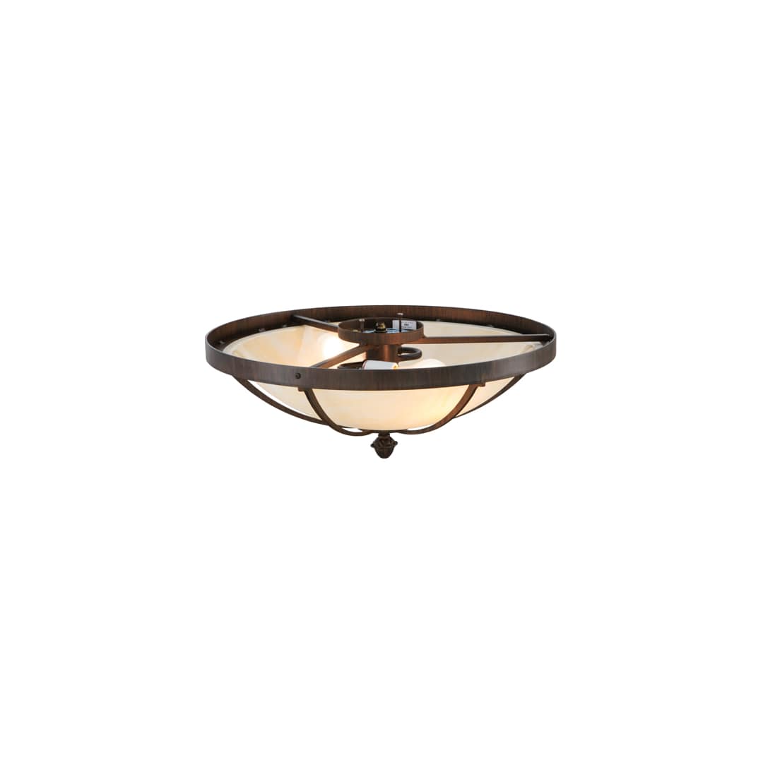 Dominga 2 Light 20" Wide Flush Mount Bowl Ceiling Fixture - Rust Finish