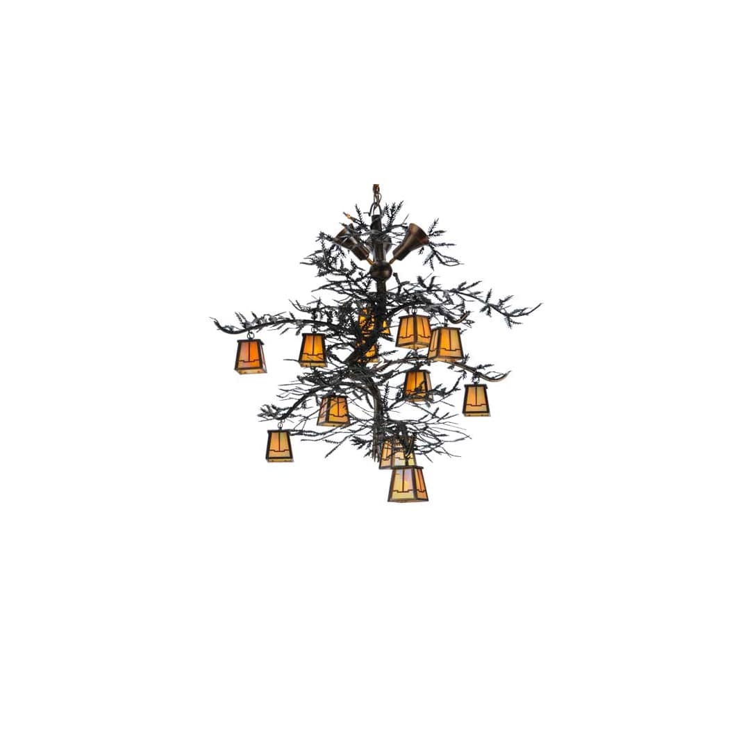 Pine Branch Valley View 12 Light 52" Wide Chandelier