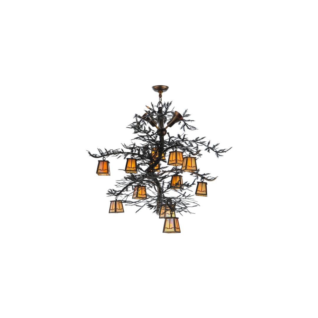 Pine Branch Valley View 12 Light 52" Wide Chandelier