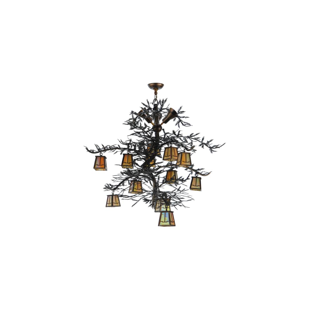 Pine Branch Valley View 12 Light 52" Wide Chandelier