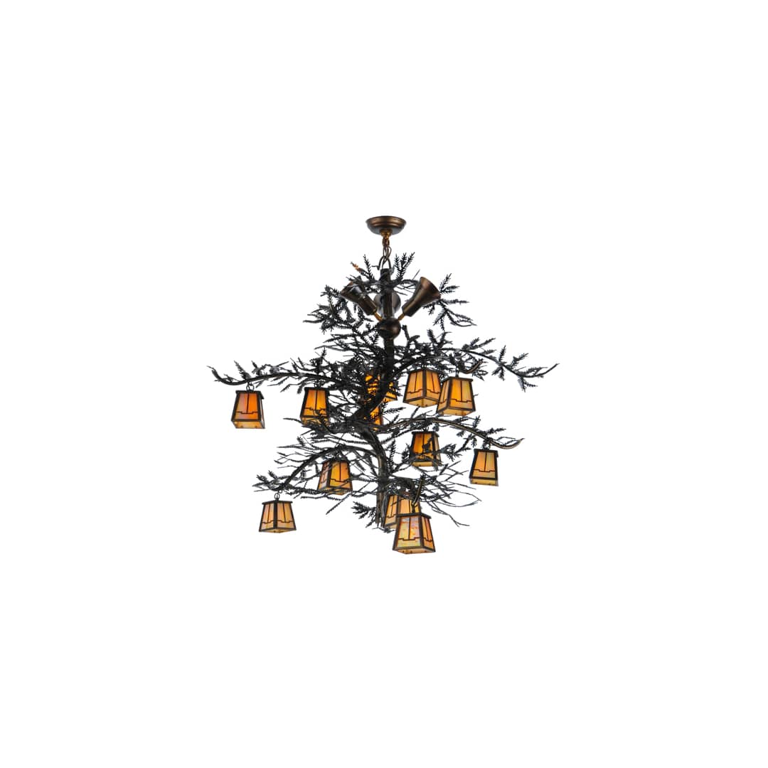 Pine Branch Valley View 12 Light 52" Wide Chandelier