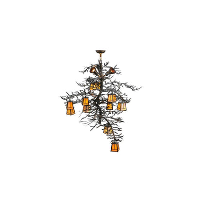 Pine Branch Valley View 12 Light 52" Wide Chandelier