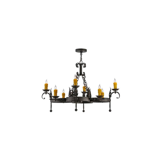 Andorra 8 Light 42" Wide Taper Candle Style Chandelier