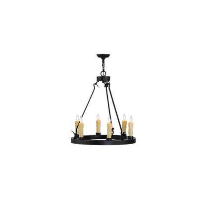 Deina 6 Light 24" Wide Taper Candle Ring Chandelier