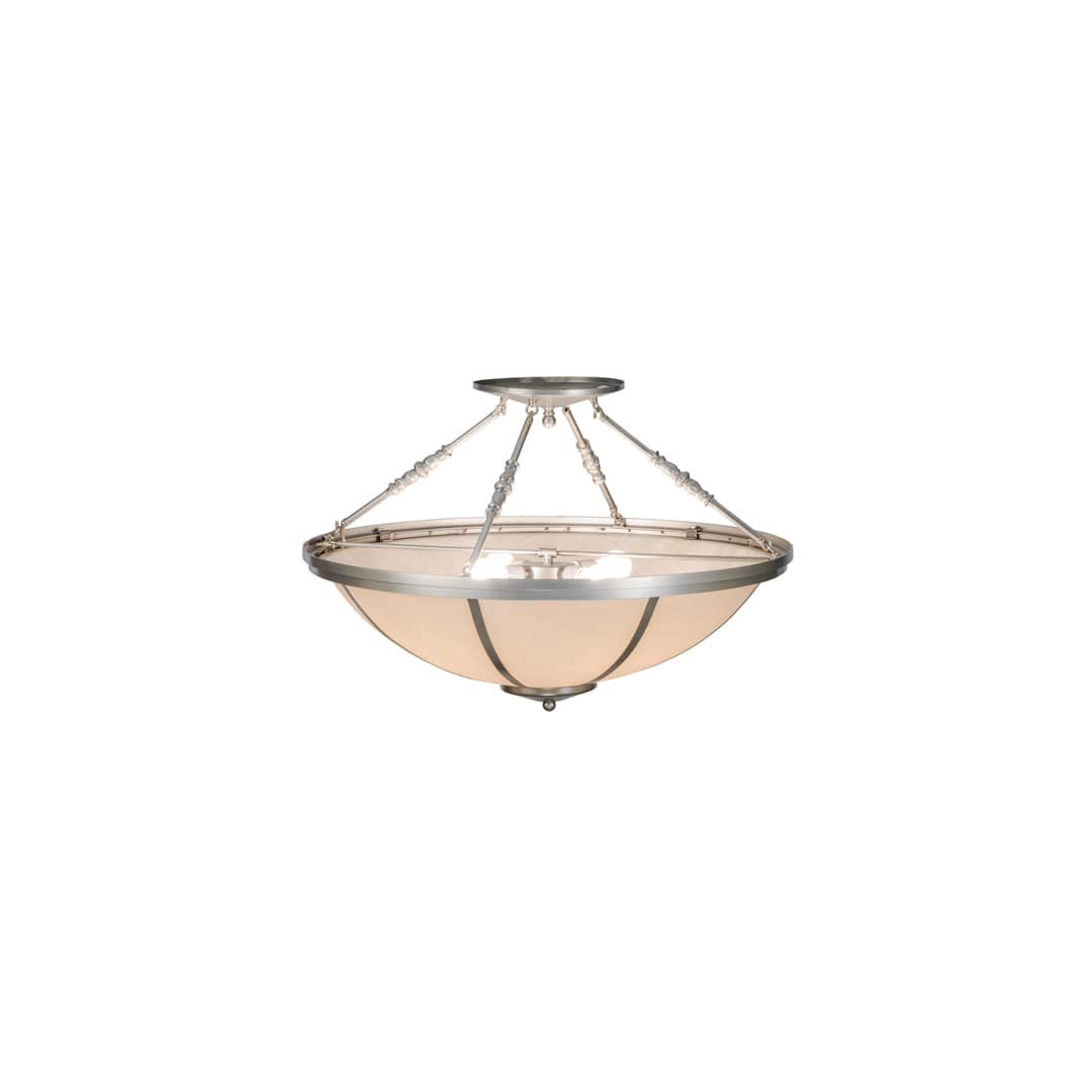 Commerce 4 Light 35" Wide Semi-Flush Bowl Ceiling Fixture - Nickel Finish