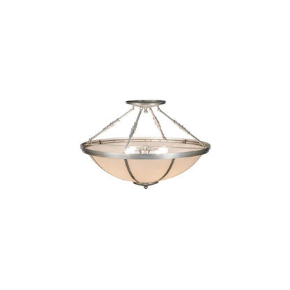 Commerce 4 Light 35" Wide Semi-Flush Bowl Ceiling Fixture - Nickel Finish