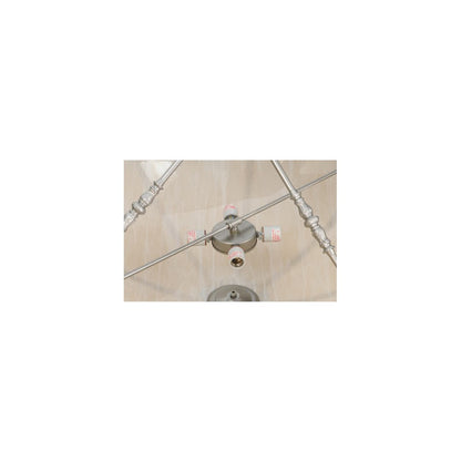 Commerce 4 Light 35" Wide Semi-Flush Bowl Ceiling Fixture - Nickel Finish