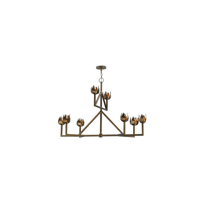 Long Tulip 8 Light 25" Wide Chandelier