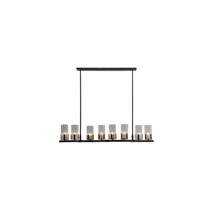 Long Cero 8 Light 16" Wide Linear Chandelier