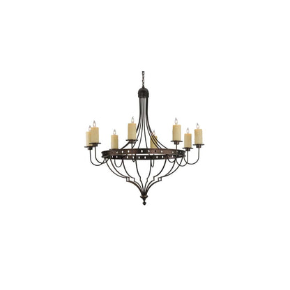 Bottini 8 Light 48" Wide Pillar Candle Style Chandelier