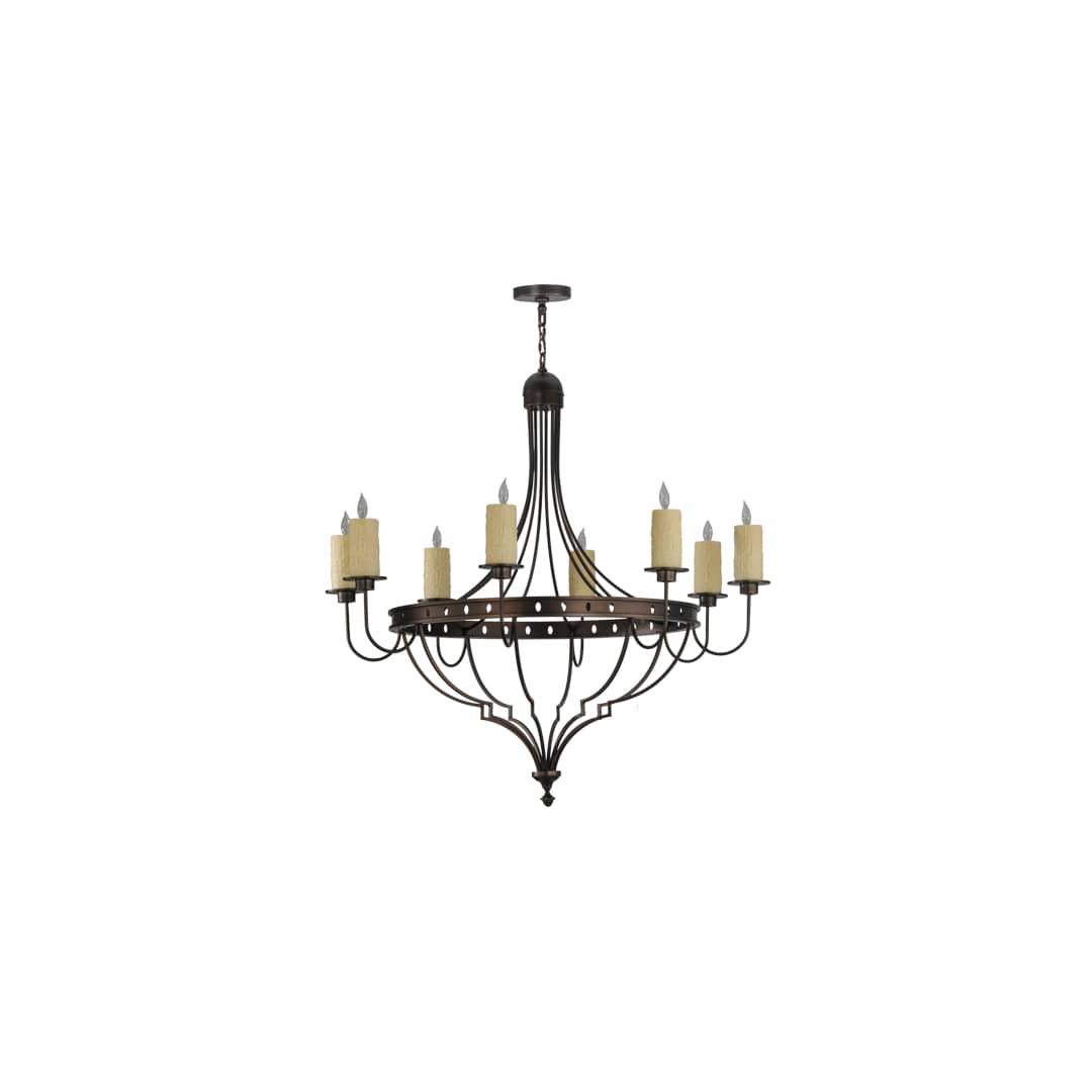 Bottini 8 Light 48" Wide Pillar Candle Style Chandelier