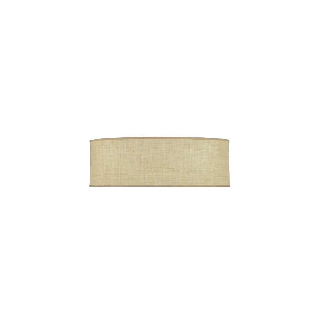 Cilindro 3 Light 36" Wide Semi-Flush Drum Ceiling Fixture with White Burlap Shade - Nickel Finish - GX24q-3 Bulb Base