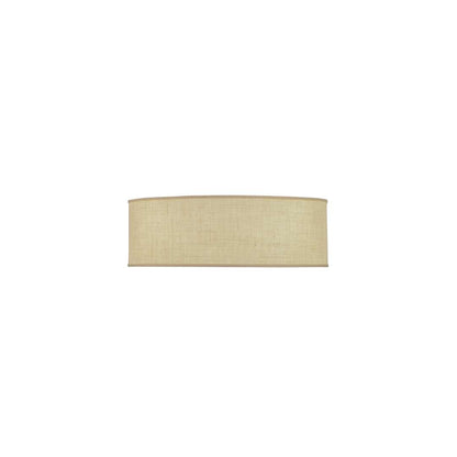 Cilindro 3 Light 36" Wide Semi-Flush Drum Ceiling Fixture with White Burlap Shade - Nickel Finish - GX24q-3 Bulb Base