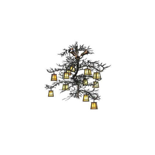 Pine Branch Valley View 12 Light 52" Wide Chandelier