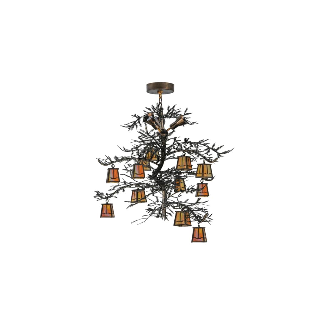 Pine Branch Valley View 12 Light 52" Wide Chandelier
