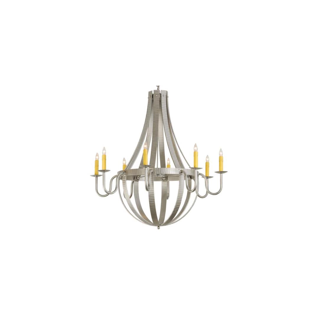 Barrel Stave Metallo 8 Light 48" Wide Taper Candle Empire Chandelier