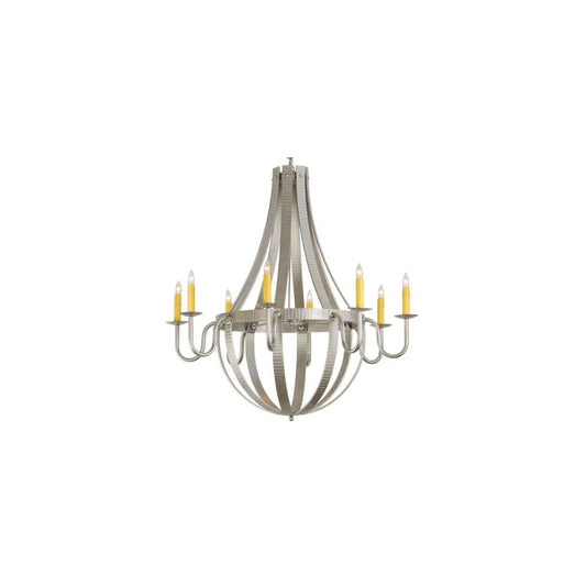 Barrel Stave Metallo 8 Light 48" Wide Taper Candle Empire Chandelier