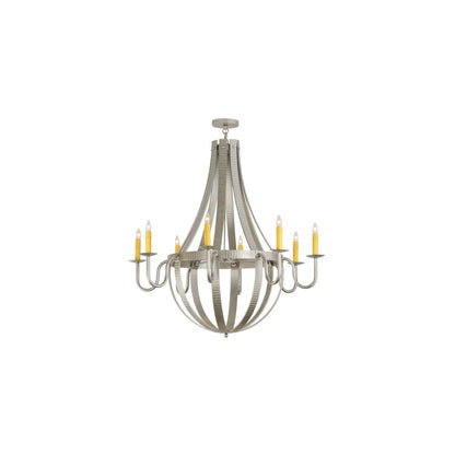 Barrel Stave Metallo 8 Light 48" Wide Taper Candle Empire Chandelier