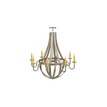 Barrel Stave Metallo 8 Light 48" Wide Taper Candle Empire Chandelier
