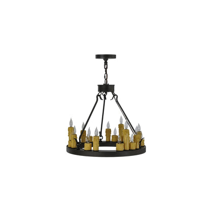 Deina 18 Light 24" Wide Taper Candle Ring Chandelier