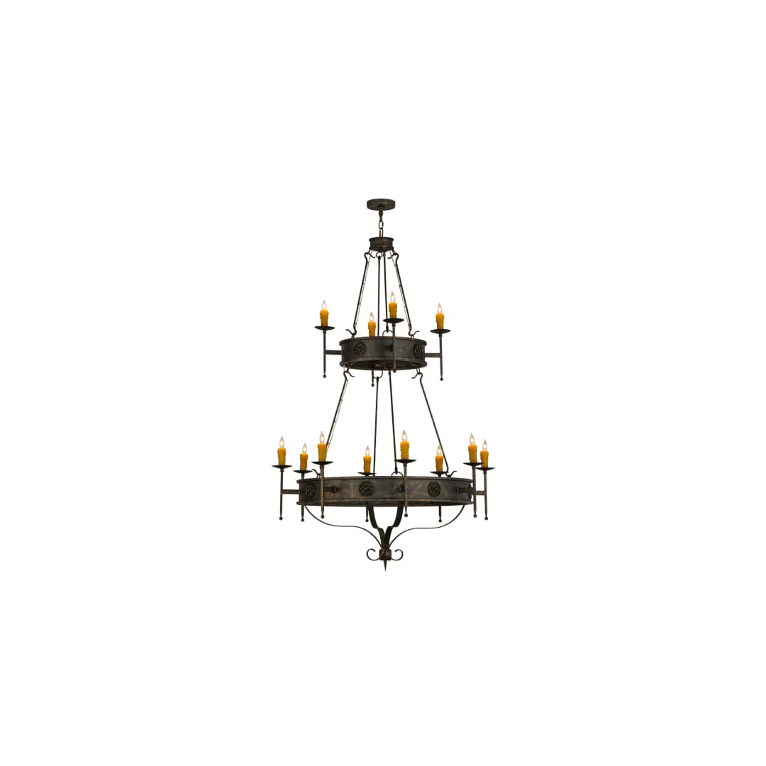 Lorenzo 12 Light 48" Wide Taper Candle Ring Chandelier