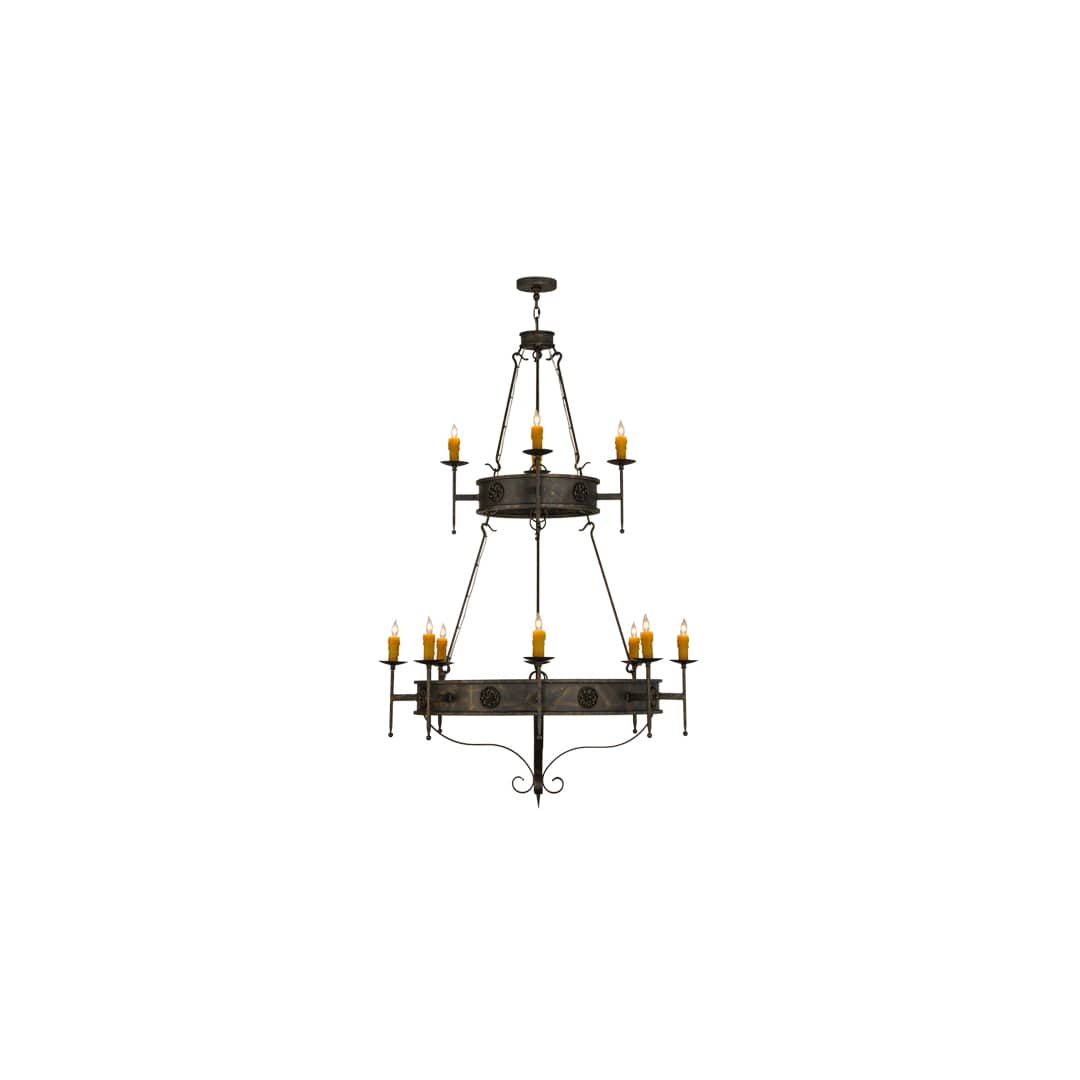 Lorenzo 12 Light 48" Wide Taper Candle Ring Chandelier