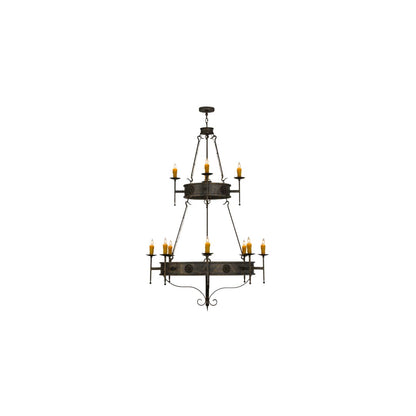 Lorenzo 12 Light 48" Wide Taper Candle Ring Chandelier
