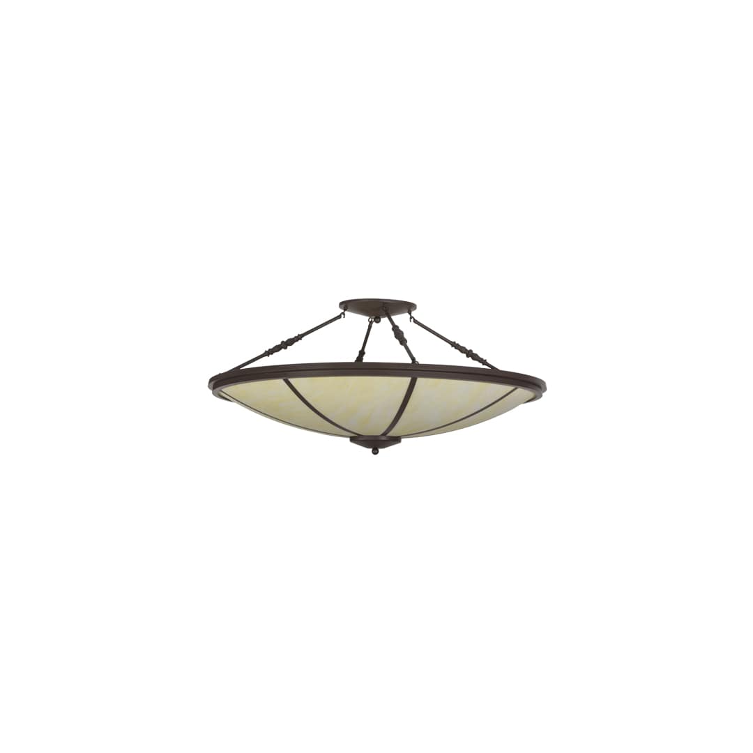 Commerce 4 Light 45" Wide Semi-Flush Bowl Ceiling Fixture - Cafe-Noir Finish