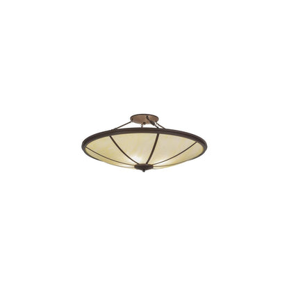 Commerce 4 Light 45" Wide Semi-Flush Bowl Ceiling Fixture - Cafe-Noir Finish
