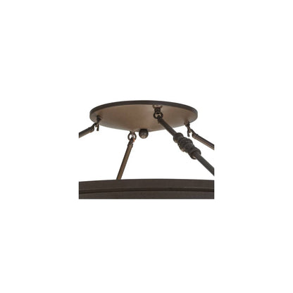 Commerce 4 Light 45" Wide Semi-Flush Bowl Ceiling Fixture - Cafe-Noir Finish