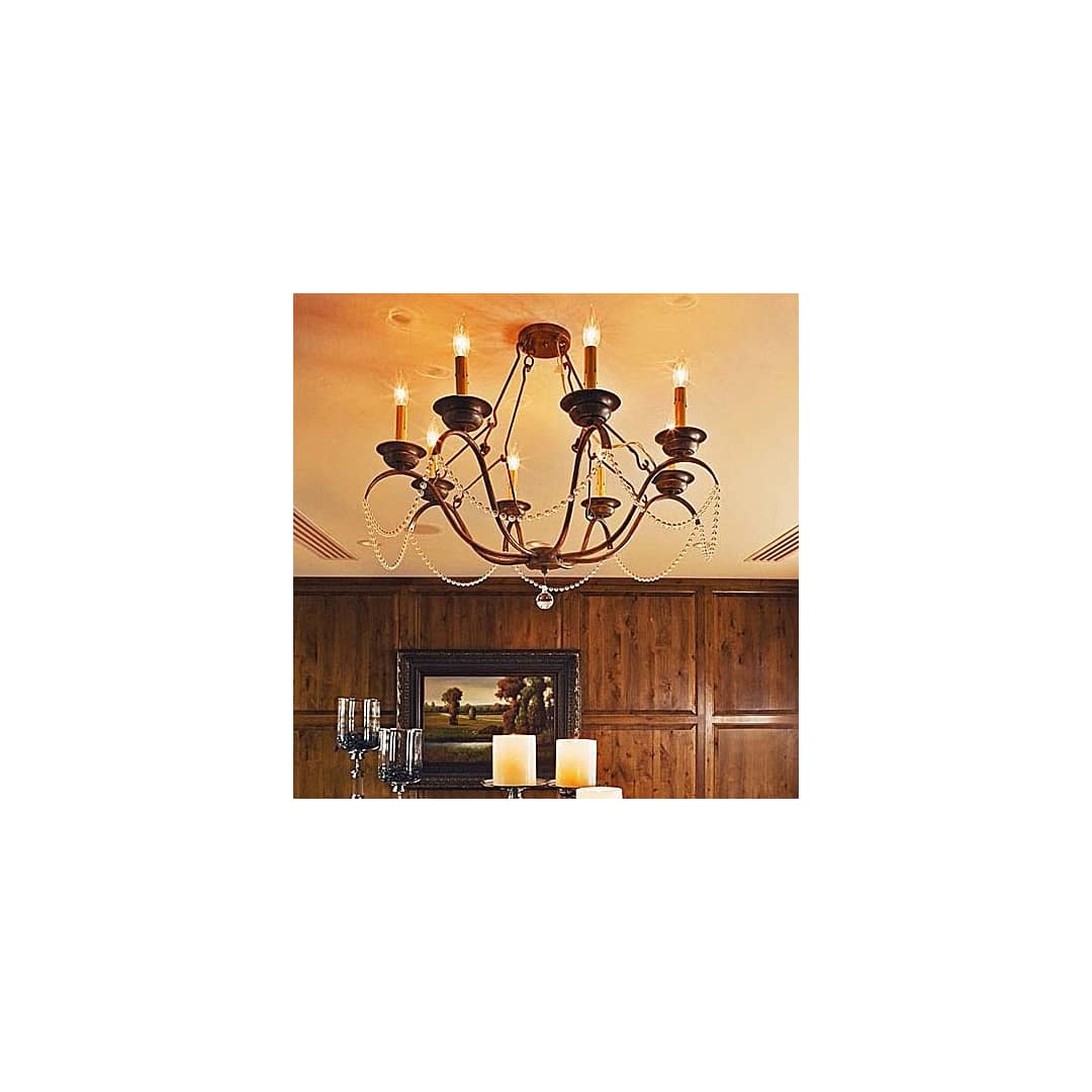 Jaya 8 Light 32" Wide Crystal Candle Style Chandelier